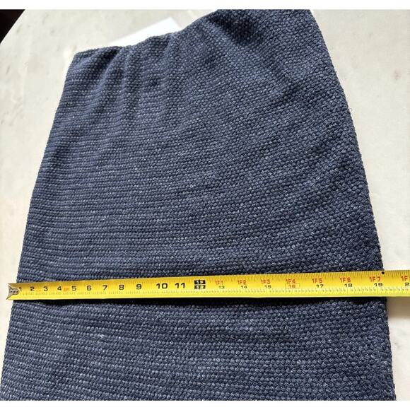 Ralph Lauren Collection Purple Label Ruffle Hem Linen Pencil Skirt Blue Lace M - Picture 10 of 13